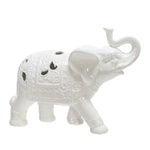 Sagebrook Home 15085 10" Ceramic Elephant Figurine, White