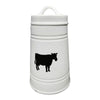Sagebrook Home 15086-01 11" Ceramic Cow Canister, White