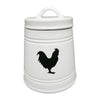 Sagebrook Home 15086-02 7" Ceramic Rooster Canister, White