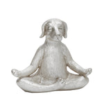 Sagebrook Home Polyresin 7" Yoga Dog, Silver
