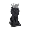 Sagebrook Home 15097-01 8" Polyresin Lion with Crown Figurine, Black/Silver