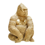 Sagebrook Home Polyresin 13" Sitting Gorilla Figurine, Gold