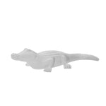 Sagebrook Home Polyresin 16" Crocodile Figurine, White