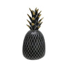 Sagebrook Home Polyresin 8`` Pineapple Decor, Black/Gold