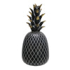 Sagebrook Home Polyresin 12`` Pineapple Decor, Black/Gold
