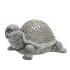 Sagebrook Home Polyresin 14`` Turtle W/Gold Dots, Gray