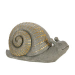 Sagebrook Home Polyresin 16`` Snail W/Gold Dots, Gray