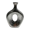 Sagebrook Home 13" Scratched Oval Vase Cut-Out, Silver