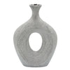 Sagebrook Home 13" Beaded Oval Vase Cut-Out, Silver