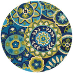 Couristan Covington Rip Tide 7'10" X 7"10" Round Indoor/Outdoor  Contemporary Rug