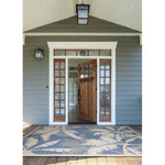 Couristan MONACO COASTAL FLORA 7'6" X 10'9"  Rectangular Indoor/Outdoor  Transitional Rug