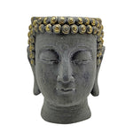 Sagebrook Home 9" Buddha Head Planter, Gray