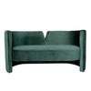 Sagebrook Home Pleated Velveteen Sofa, Green
