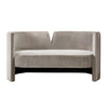 Sagebrook Home Pleated Velveteen Sofa, Tan