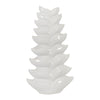 Sagebrook Home Ceramic 17`` Leaf Vase, White