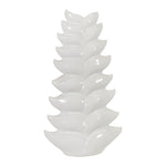 Sagebrook Home Ceramic 17`` Leaf Vase, White