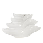 Sagebrook Home Ceramic 9`` Leaf Vase, White