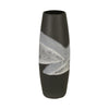 Sagebrook Home Ceramic 14" Painted Vase, Matte Black