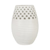 Sagebrook Home Ceramic 13.5`` Cut-Out Vase, White