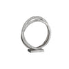 Sagebrook Home Metal 16`` Double Ring Sculpture, Nickel