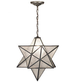 Meyda Lighting 15151 24"W Moravian Star Clear Seeded Pendant