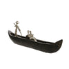 Sagebrook Home Mango Wood 7`` Gondola Table Decor, Silver
