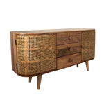 Sagebrook Home Wood/Cane, 2-Door/3-Drawer Cabinet