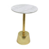 Sagebrook Home Metal/Marble 25`` Round Table, Brass