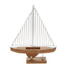 Sagebrook Home 15189 22" H Wood/Metal Wire Sailboat, Brown