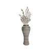 Sagebrook Home 15208-02 38" H Glass Bottle with Aluminum Top, Silver