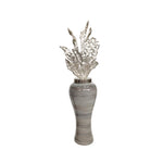 Sagebrook Home 15208-02 38" H Glass Bottle with Aluminum Top, Silver
