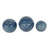 Sagebrook Home Set of 3, 4/5/6`` Metal Orbs, Blue