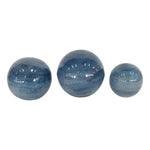 Sagebrook Home Set of 3, 4/5/6`` Metal Orbs, Blue