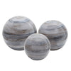 Sagebrook Home Set of 3, 4/5/6`` Metal Orbs, Beige
