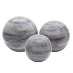 Sagebrook Home Set of 3, 4/5/6`` Metal Orbs, Beige