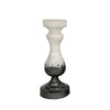Sagebrook Home Glass, 16`` Candle Holder, White/Black