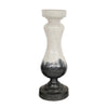 Sagebrook Home Glass 19`` Candle Holder, White/Black