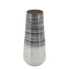 Sagebrook Home 15218-01 18" H Metal Alabastron Vase, Gray Multi
