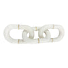 Sagebrook Home 15221-02 14" Marble Chain Decor, White