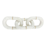 Sagebrook Home 15221-02 14" Marble Chain Decor, White
