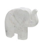 Sagebrook Home 15226 9" H Marble Elephant Figurine, White