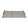 Sagebrook Home 15227-01 18"/9" Marble Tray with Handles, Onyx