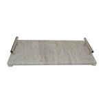 Sagebrook Home 15227-01 18"/9" Marble Tray with Handles, Onyx