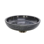 Sagebrook Home Marble 17`` Bowl W/ Metal Base, Gray