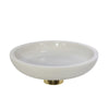 Sagebrook Home 15228-02 12" Marble Bowl with Metal Base, White