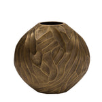 Sagebrook Home Aluminum 14"H Hammered Vase, Gold