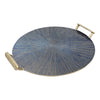 Sagebrook Home 15232-01 18" Metal Round Tray with Handles, Gold