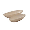 Sagebrook Home Set of 2 Aluminum 22/24`` Oval Bowl, Silver