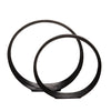 Sagebrook Home Set of 2 14/17`` Circle Sculptures, Black