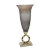 Sagebrook Home Glass 23``H  Vase W/ Aluminum Base, Bronze/Gray Kd